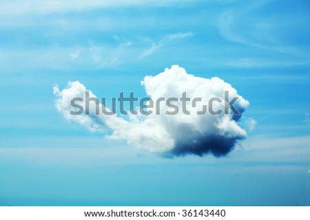 Beautiful cloud in blue sky with good shape.