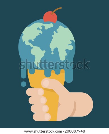 Global Warming , eps10 vector format - stock vector