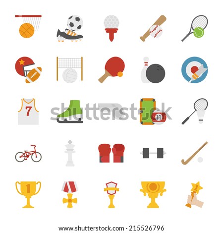 Sport icons flat design eps10 vector format Sport icons flat design eps10 vector format