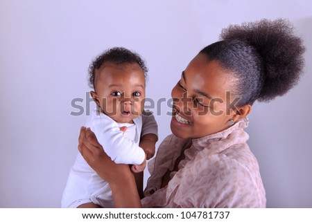 baby newborn african with mother black