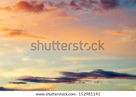 Sunset Colorful Sky. Beautiful Colorful Sky. Sky Background