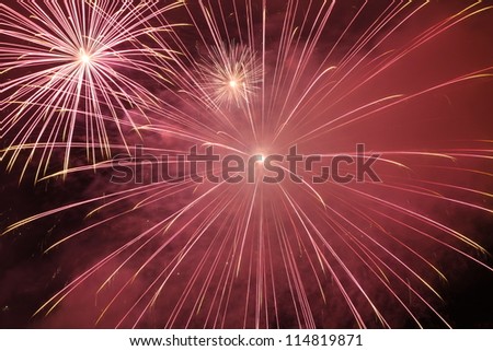 Fireworks during a religious festivity in the north of Italy