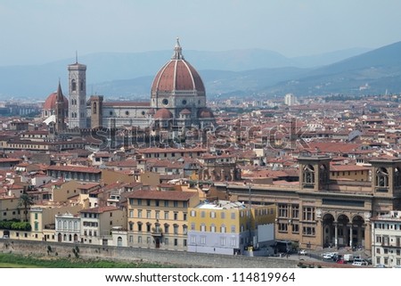 View of Florence, and the duomo. It is one of the most visited place in the world.