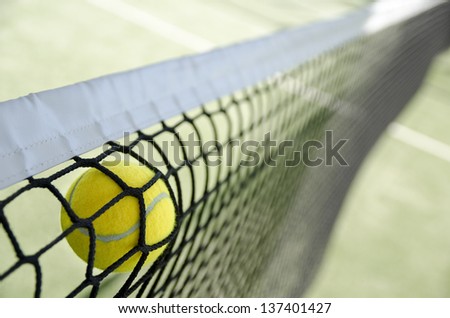Racket sports shot on net!