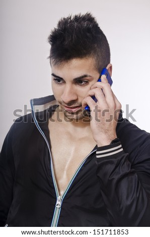 Young guy with smartphone