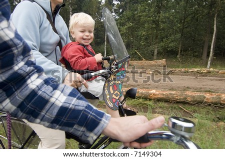 bike ride. A family on a ike ride,