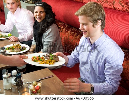 people enjoying dinner