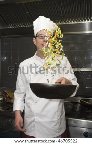 A chef in a kitchen
