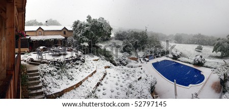 Heavy snow fall covers the French Pyrenees in white  in May