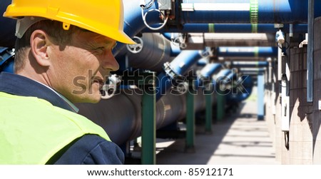 Maintenance engineer at the waste water management system of a huge factory