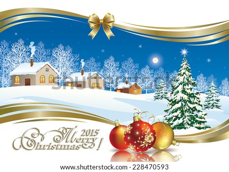 Christmas card with Christmas tree Christmas card with Christmas tree