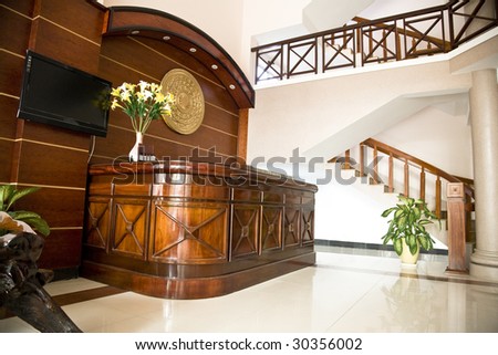 Reception Desk In Small Hotel Stock Photo 30356002 : Shutterstock