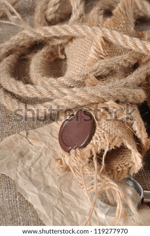old paper and rope