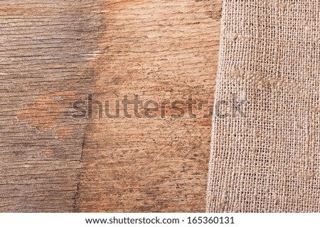 background of old wood and old cloth
