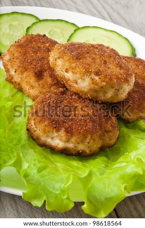 chicken cutlet with vegetables