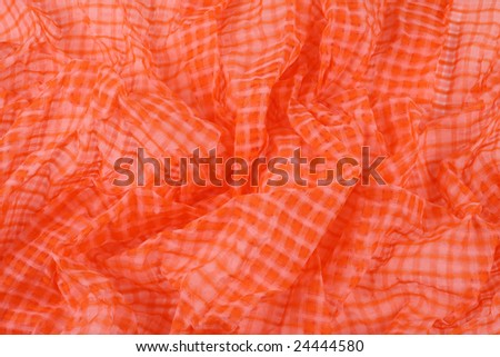 Orange checks background cloth