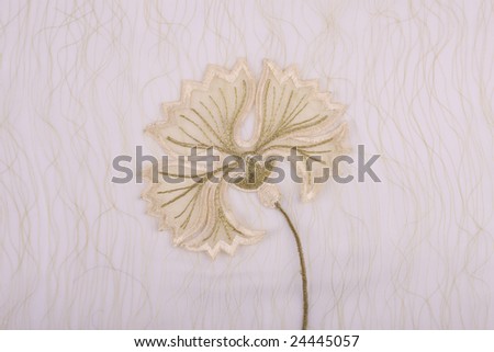 Flower design on white background cloth