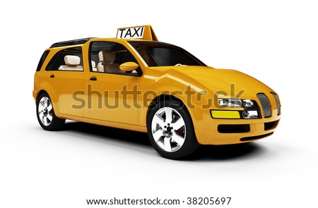 photo Isolated taxi cab