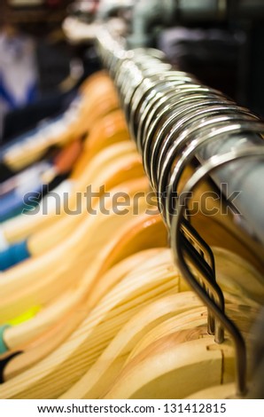 fashion clothing hanging on hanger