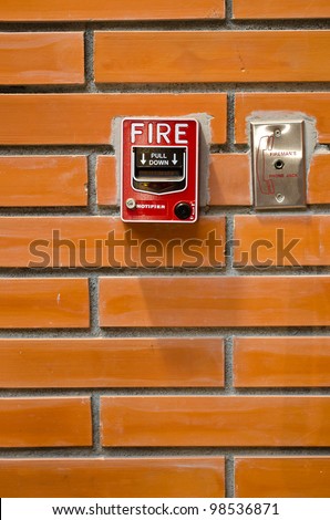 fire alarm and a phone jack for fireman