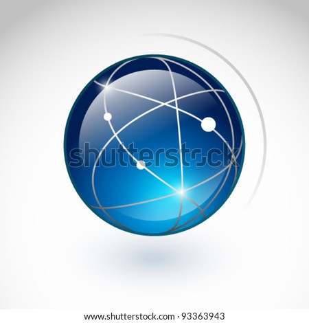 Globe icon on a white background Globe icon on a white background