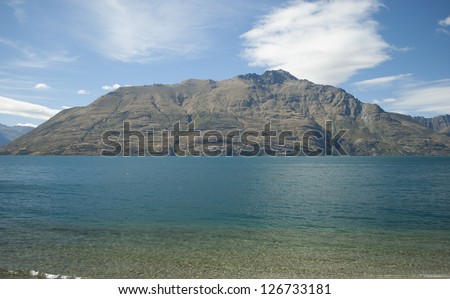 Scenic view of Lake Wakatipu, Glenorchy Queenstown Road, South Island, New Zealand