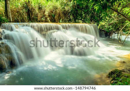 Magic Waterfall in the rain forest