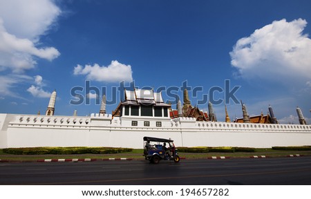 The grand palace with blue sky.
