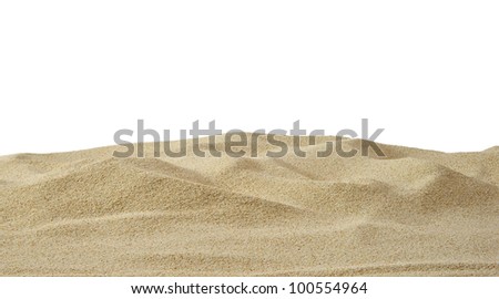 Sand dune on white background
