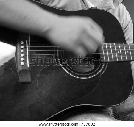 boy playing guitar - some noise