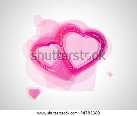 Romantic hearts for Valentine\'s Day