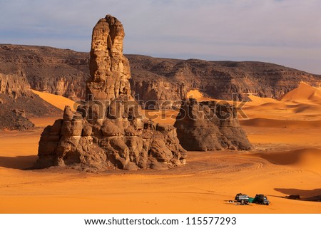 Stone arches in the Sahara Desert