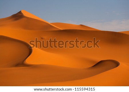 Sand dunes, Sahara Desert