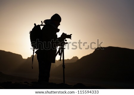 Photographer, sunrise