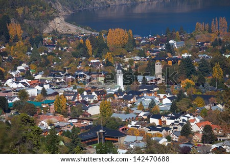 View of the city San Martin de los Andes, Patagonia, Argentina