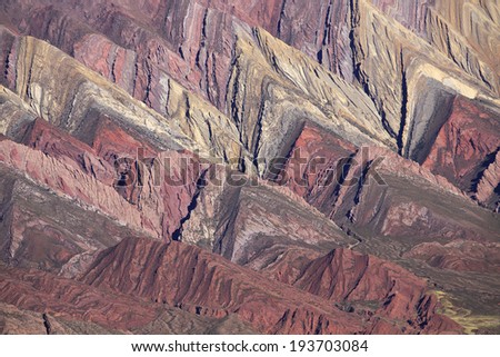 Mountain of fourteen colors, Quebrada de Humahuaca, Northern Argentina