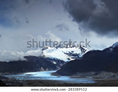 Explorador Glacier and Mount San Valentin - the highest peak in Patagonia, Chile