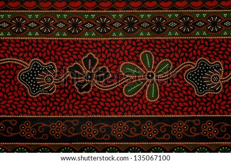 Beautiful batik patterns that become traditional in malaysia