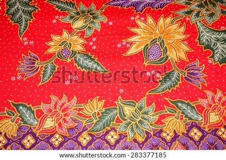 Batik design in Malaysian traditional concept.