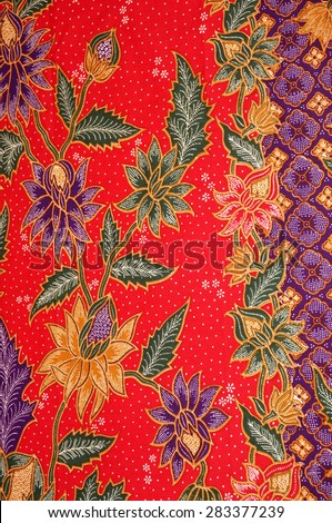 Batik design in Malaysian traditional concept.