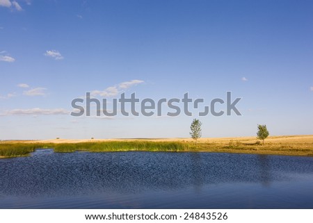 rural image of a lonely small lake