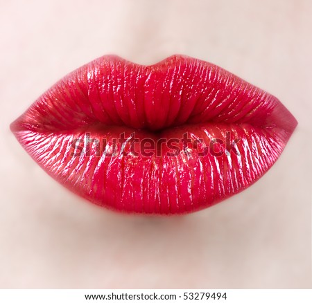image of a close up of provocative sensual female lips