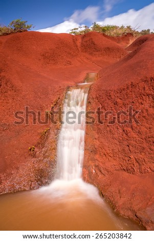 Red Dirt waterfall at waimea canyon, Kauai