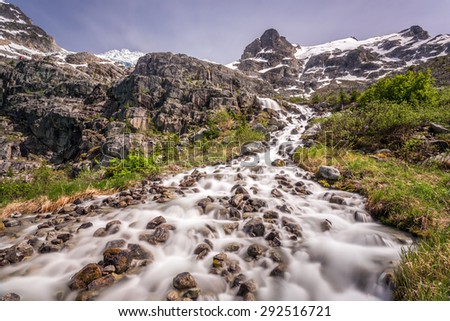 Matier Glacier Waterfall