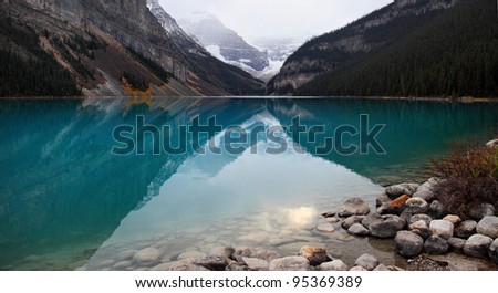 Turquoise Glacier melt water of Lake Louise, Banff