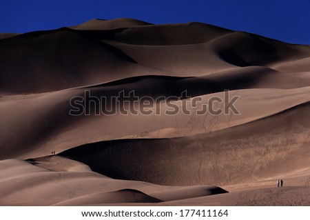 Sand desert and people