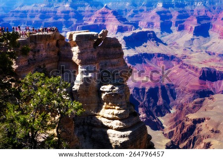 Tourists at Grand Canyon National Park, Arizona, USA