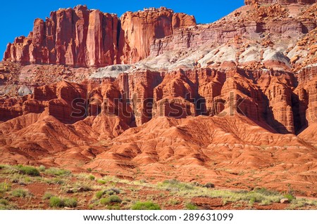 interesting landscape, highway to Bryce Canyon, Utah, USA