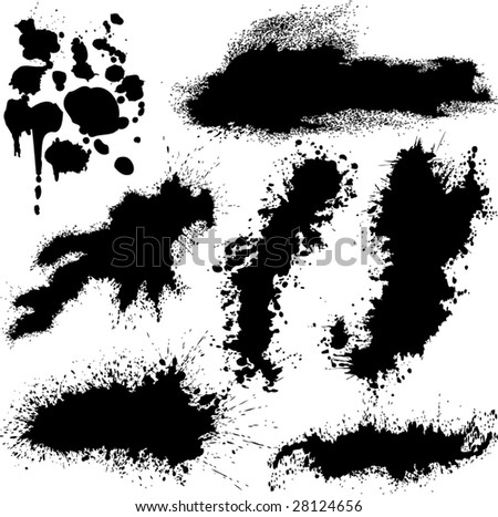 Black Splatters Vector - 28124656 : Shutterstock