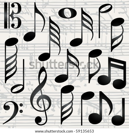 of music symbols vector